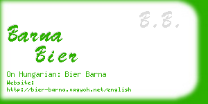barna bier business card